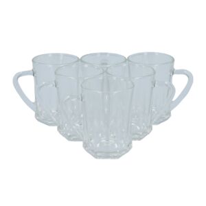 Bormioli 6-Piece Arabian Capitol Tea Cup Set Clear 100ml Bormioli 6-Piece Arabian Capitol Tea Cup Set Clear 100ml